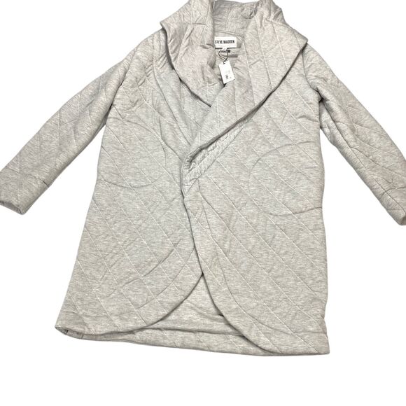 Steve Madden Quilted Open Front Jacket Womens Small Gray NWT$ 119 - Picture 12 of 16